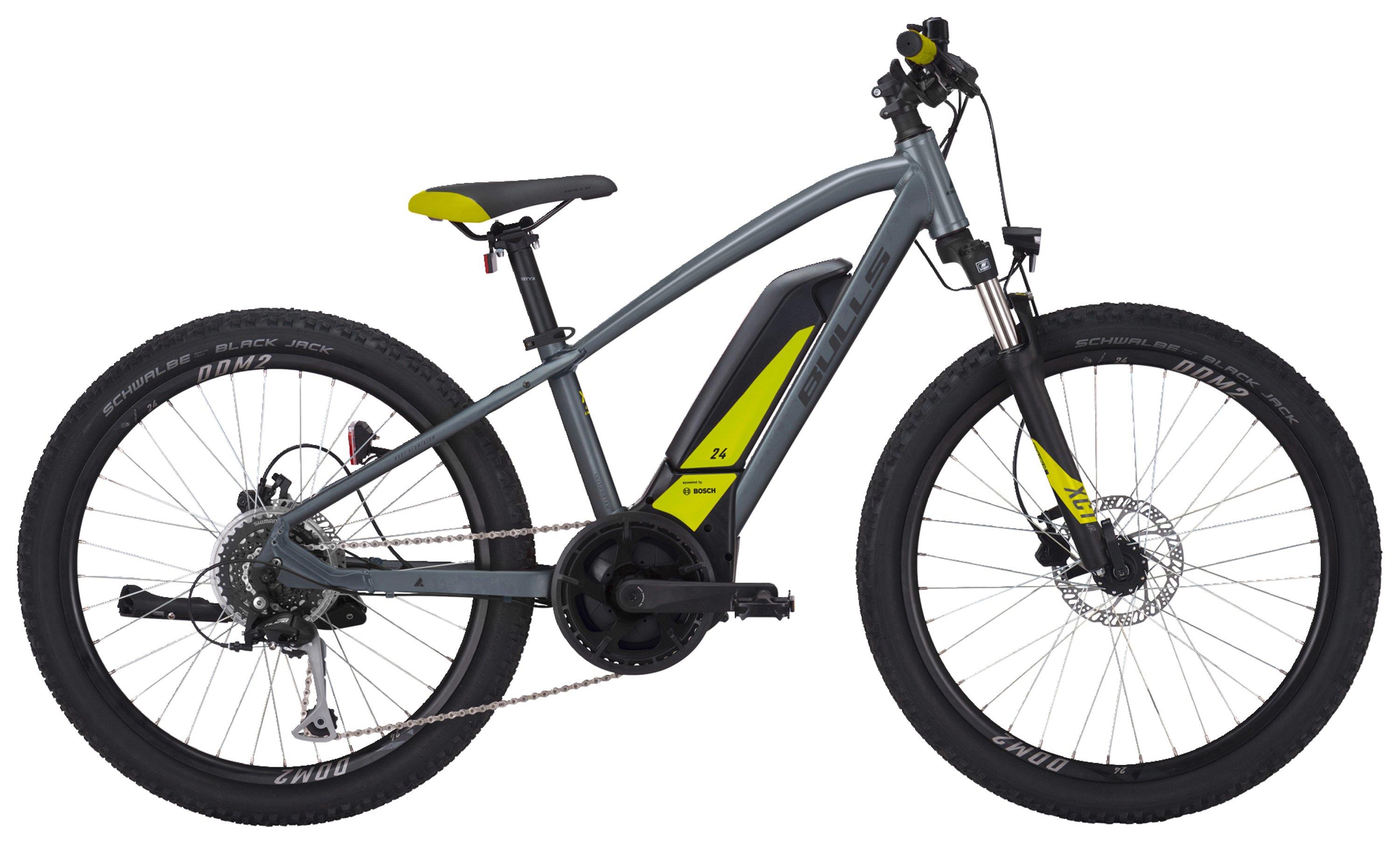 Bulls Jugend-Pedelec Twenty4 8-Gang 24 Zoll 2023-2024 grey-yellow matt 32cm / Gr.S
