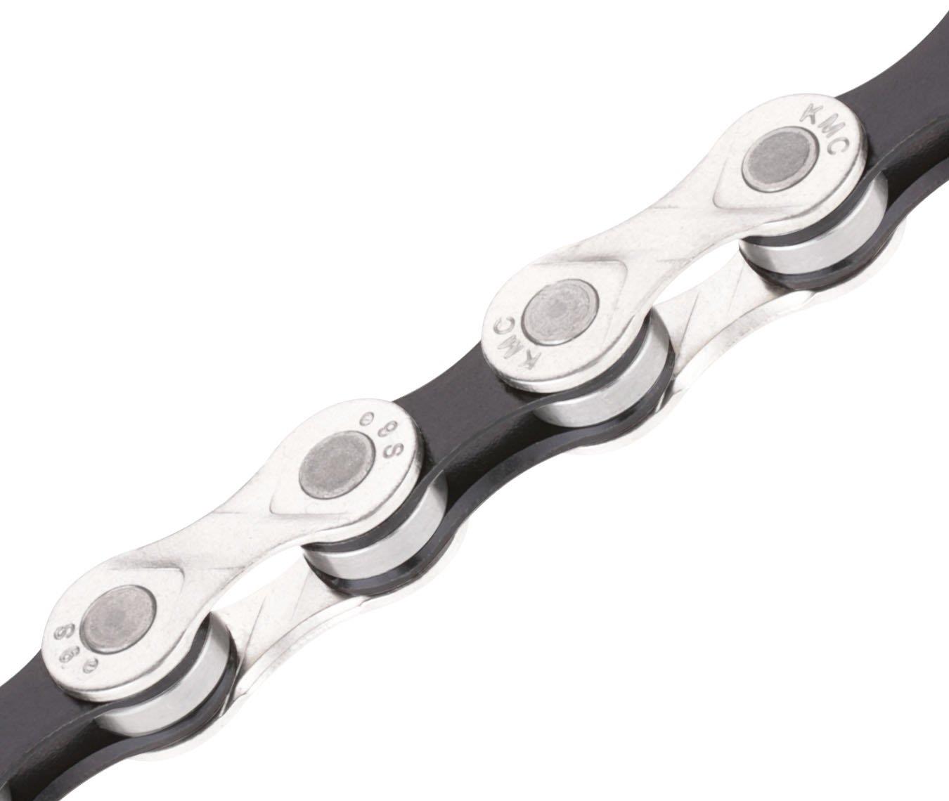 KMC Kette e9 (X9e) silber-schwarz 9-fach verstärkt für E-Bike 136 Glieder