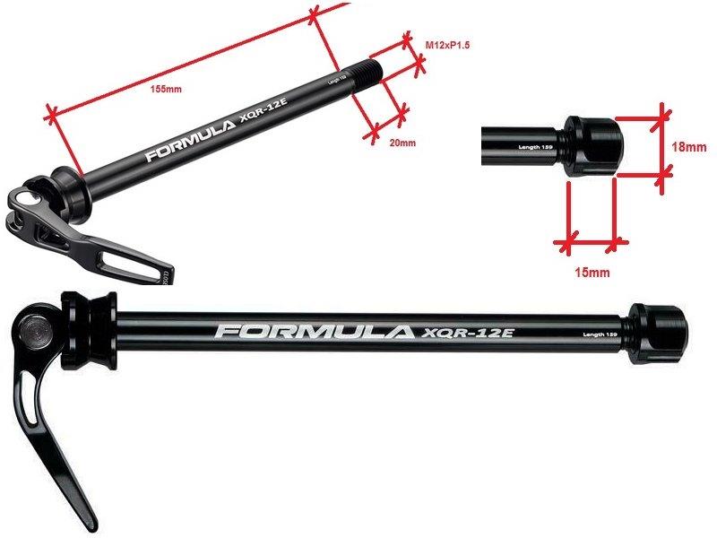 Formula Steckachse XQR-12E M12x1.5mm 172mm (für 142mm)