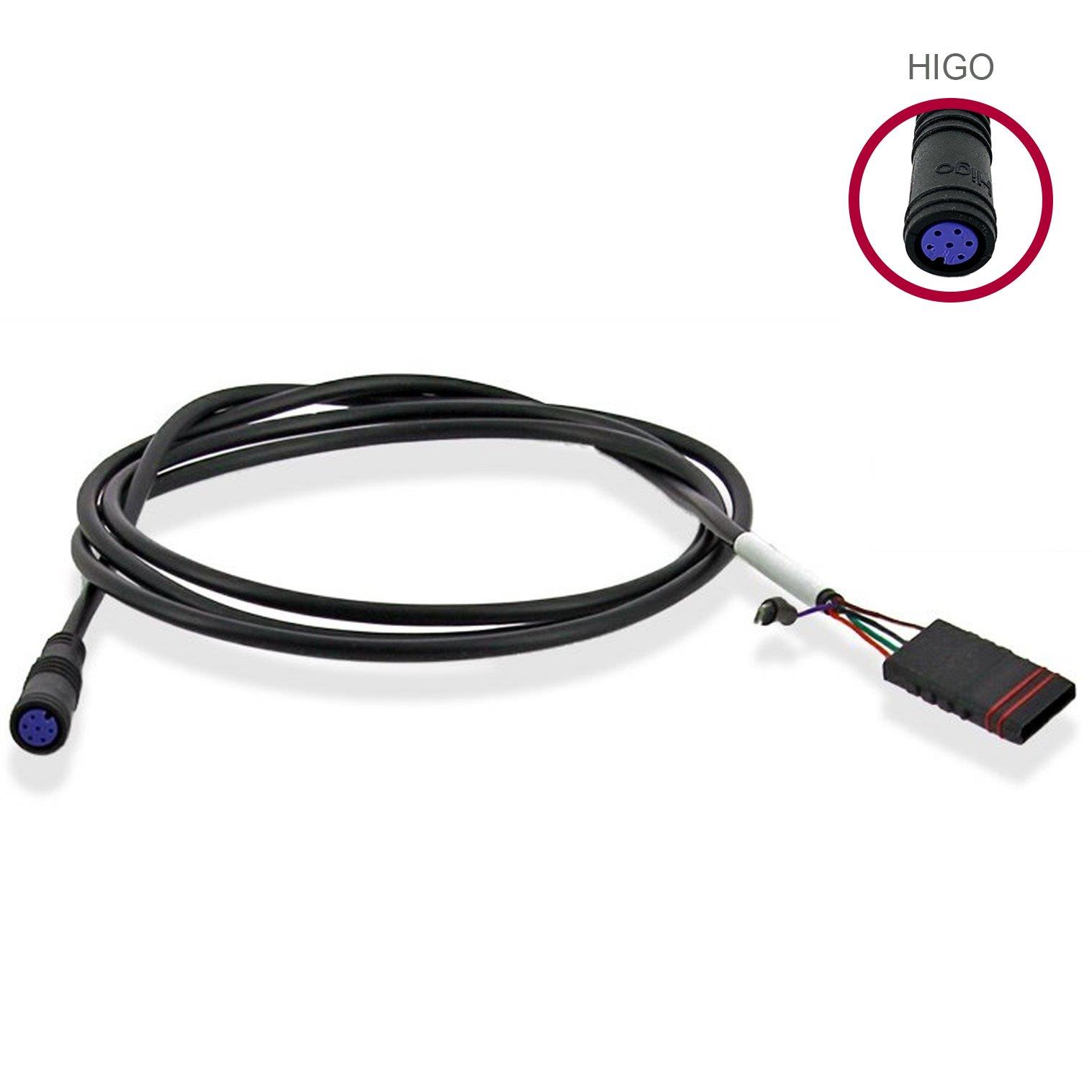 Brose Displaykabel ab 2018 (mit externer Wake-Leitung) mit Higo-Stecker 1360mm