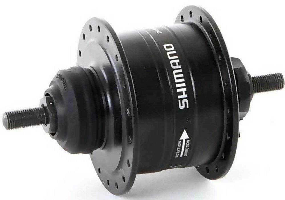 Shimano Nabendynamo DH-3D37 für Scheibenbremse Center-Lock mit Achsmuttern schwarz 36 Loch