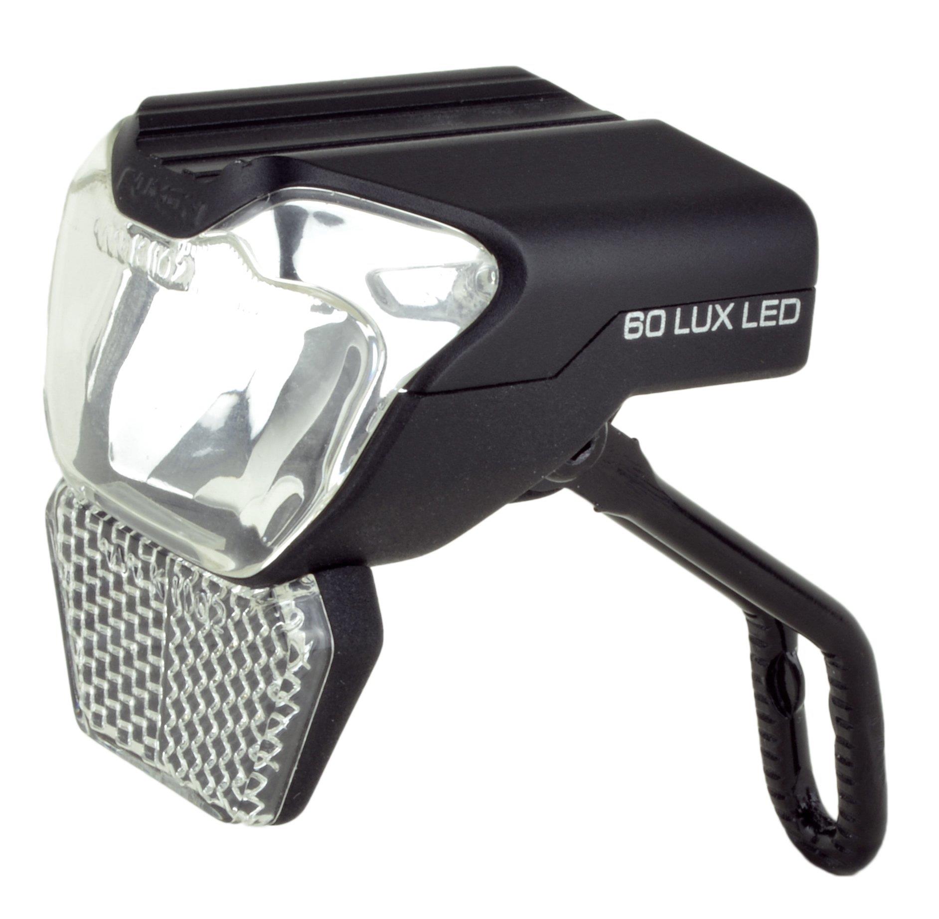 Fuxon Lampe LED F-160 ohne Schalter 60 Lux für E-Bike 6V Gleichspannung schwarz
