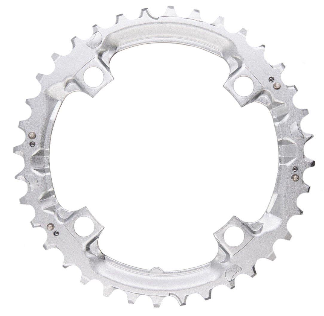 Shimano Kettenblatt Deore 2000 4-Arm 36 Zähne T-Type IG silber Stahl (längere Lebensdauer) Y-1DS98200