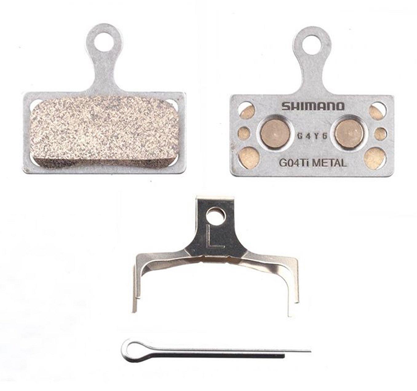 Shimano Bremsbeläge G04-Ti Pulvermetall mit Titan-Trägerplatte ohne Kühlkörper XTR XC-Race ab 2011 Y-8LW98010