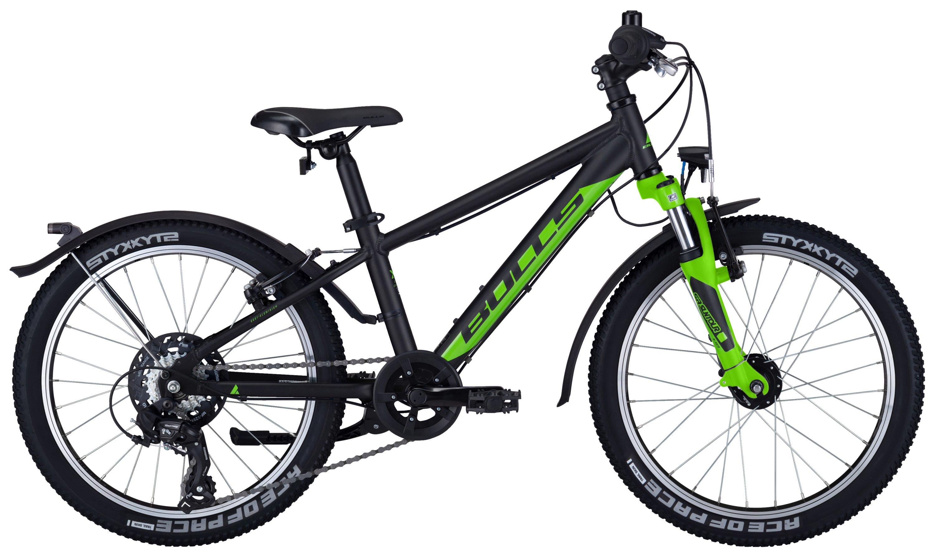 Bulls Kinderrad 20 Zoll Tokee-20 Street 2022 7-Gang Jungen black-matt / green 28cm