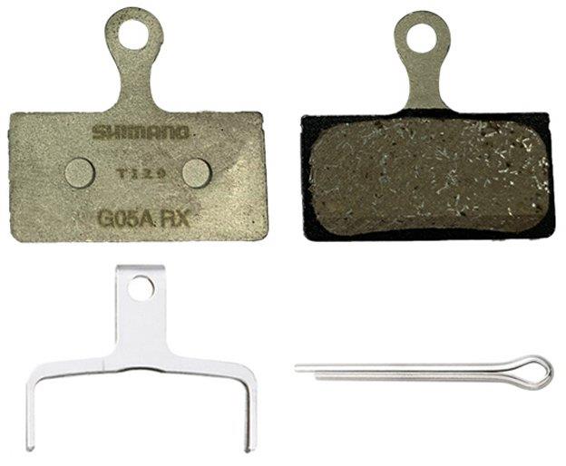 Shimano Bremsbeläge G05A-RX Kunststoff mit Alu-Trägerkörper ohne Kühlplatte für 2-Kolben ab 2023 EBPG05ARXA