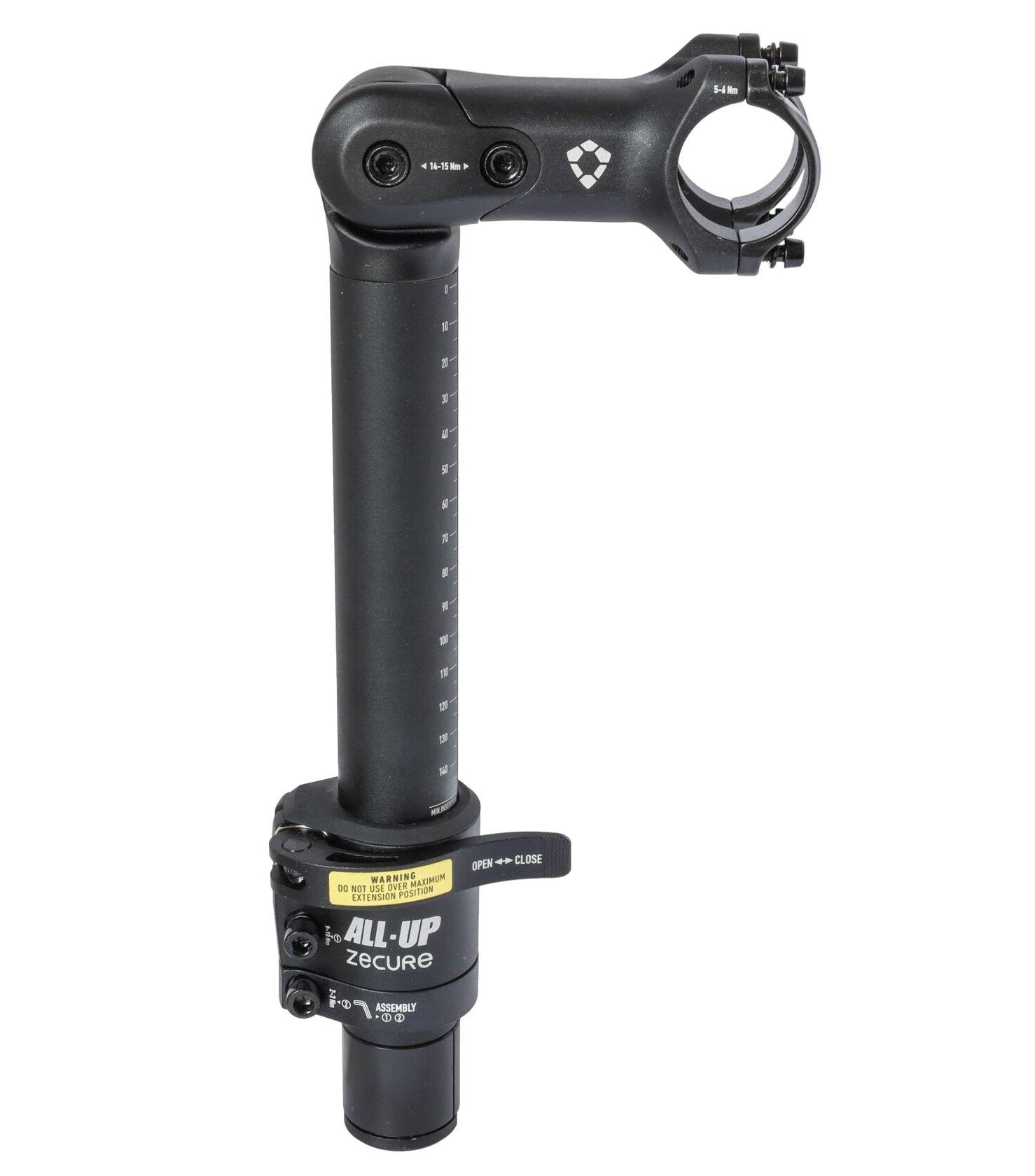 Zecure All-Up 2.0 Höhenverstellbar mit Schnellspanner für 35mm Lenker 150mm Auszug