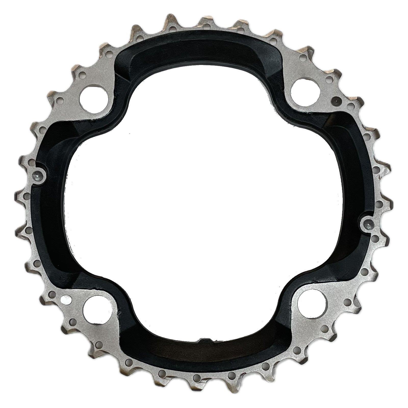Shimano Kettenblatt Deore ab 2014 4-Arm 10-fach 32 Zähne AE-Type Stahl schwarz Y-1NL98010