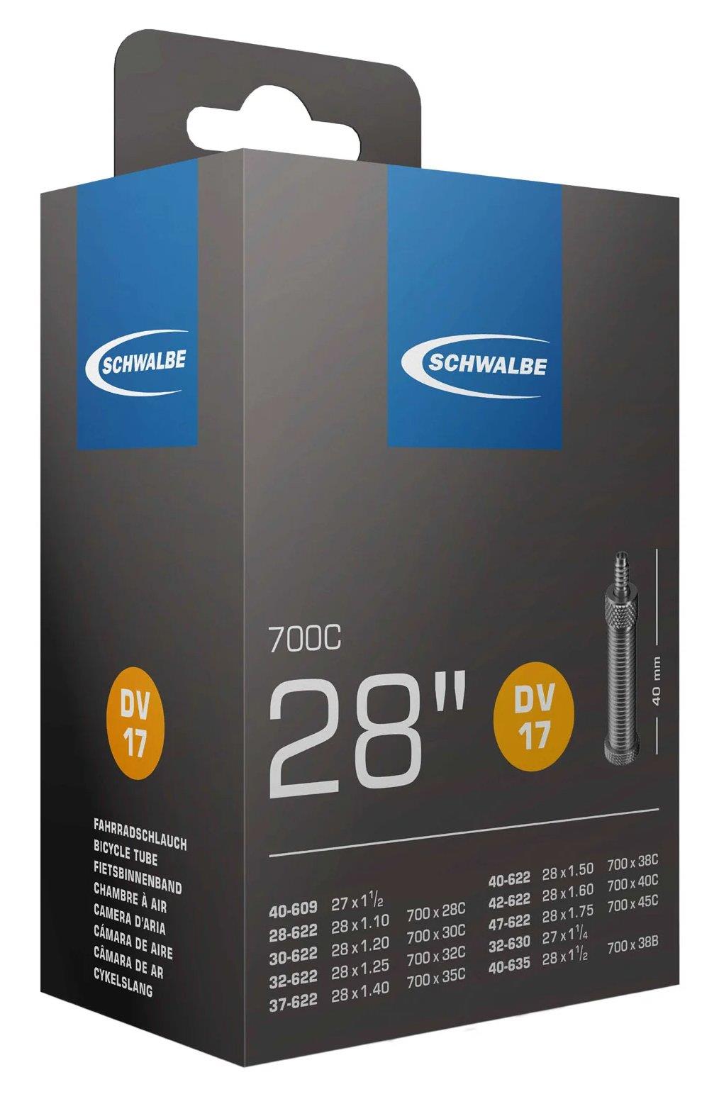 Schwalbe Schlauch 17 DV: 28-47 / 622-635