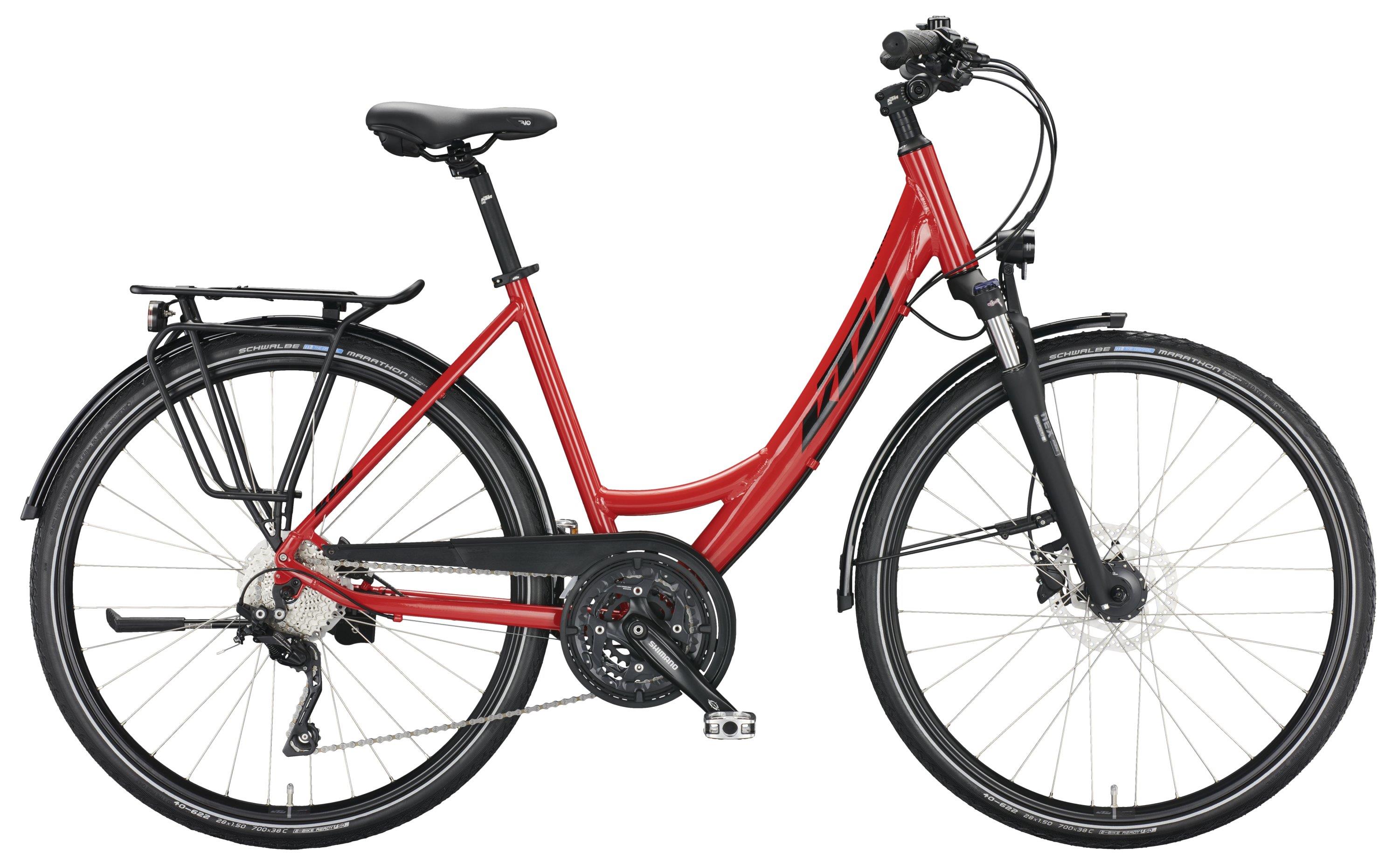KTM Trekkingrad Avenza 30 Disc 2022 Damen Einrohr rot-schwarz 46cm