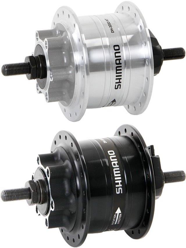 Shimano Nabendynamo DH-3D32 für Scheibenbremse 6-Loch mit Achsmuttern