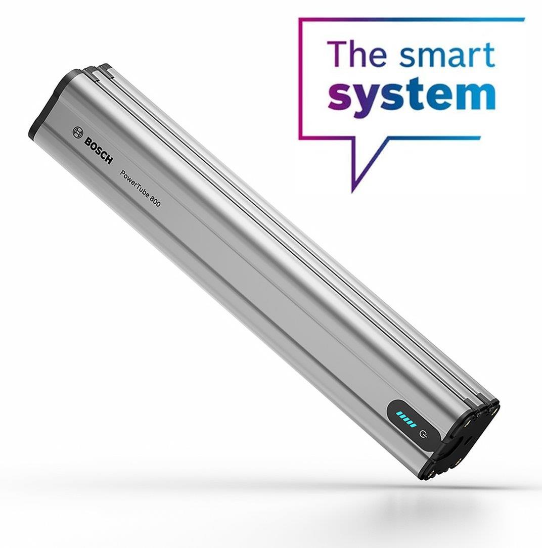 Bosch Akku PowerTube integriert ab 2025 "the Smart System" horizontal 800Wh