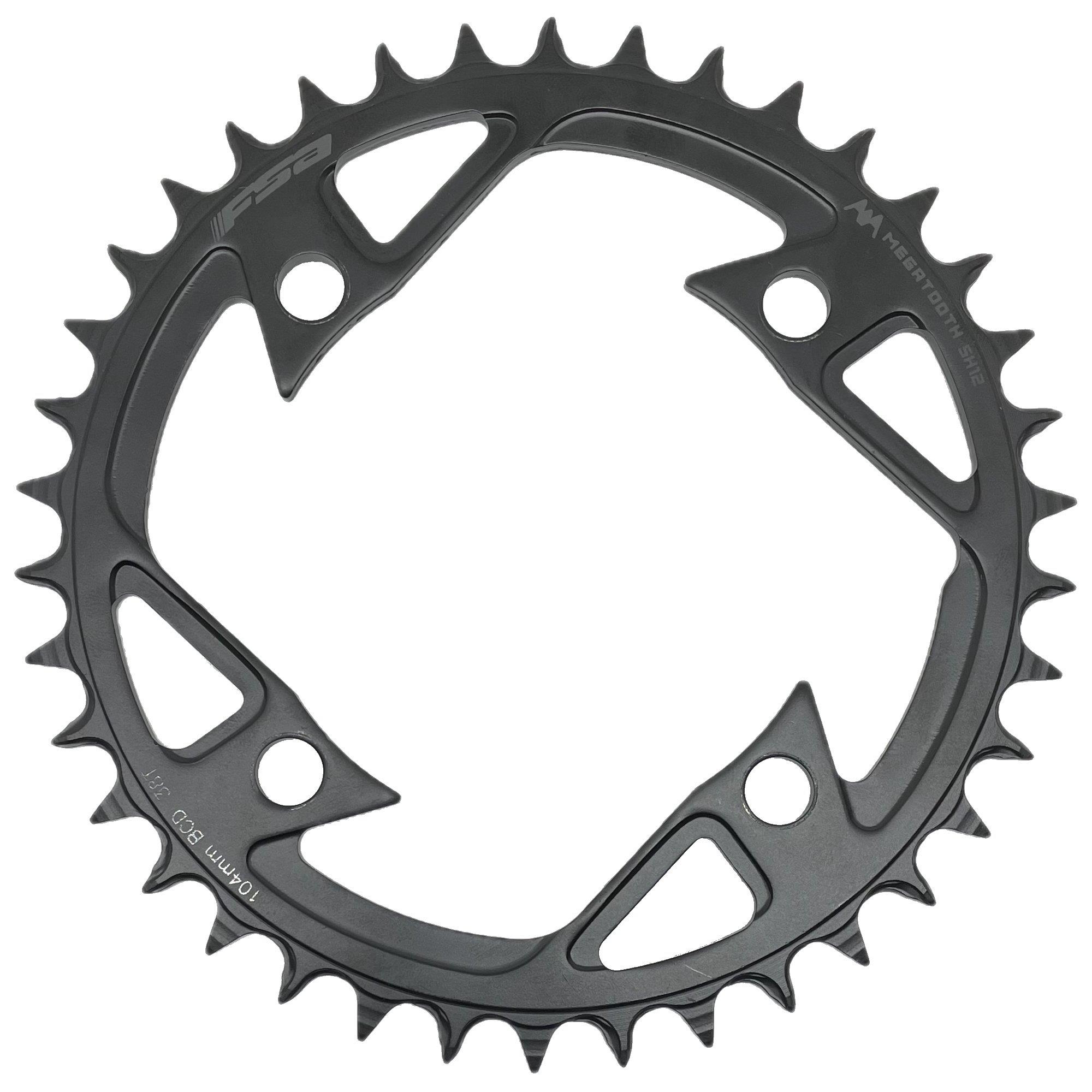 FSA Kettenblatt 104mm ø 38 Zähne Megatooth Stahl für Bosch / Brose E-Bikes Shimano 12-Gang V-Shape