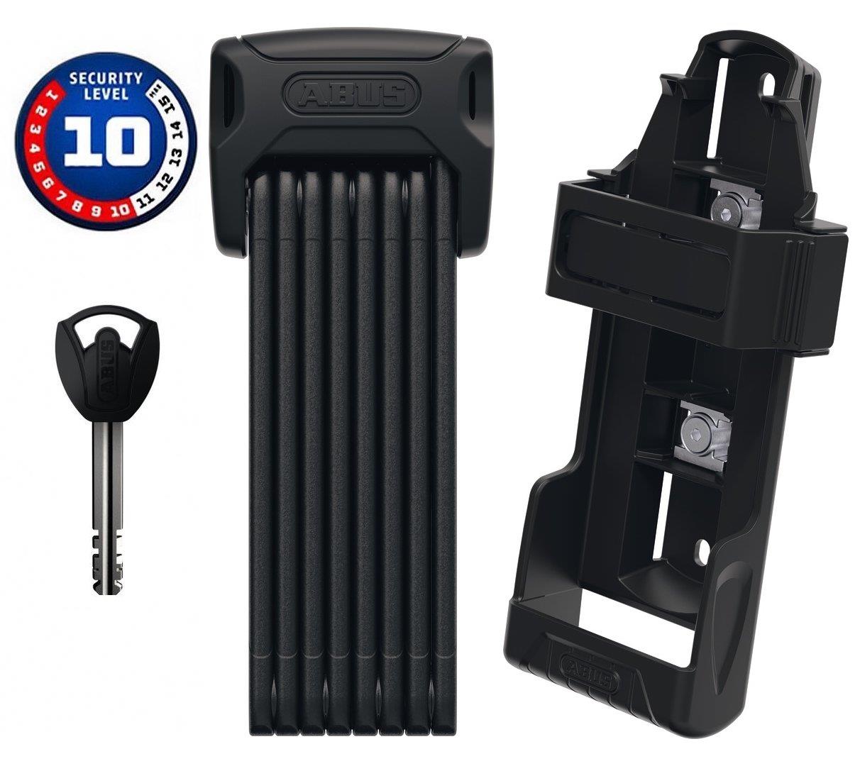 ABUS Faltbügelschloss Bordo Big 6000K/120 black mit SH-Halter
