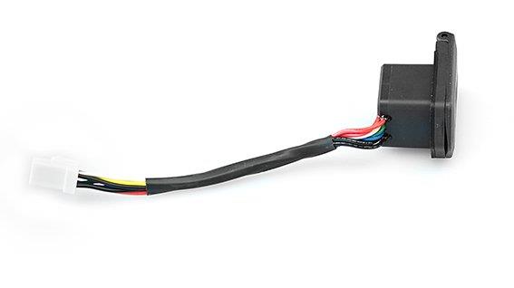 Biketec Ladeanschluss FIT 2.0 für Rahmeneinbau mit 100mm Kabel und Deckel CF5.1 (2Fix)
