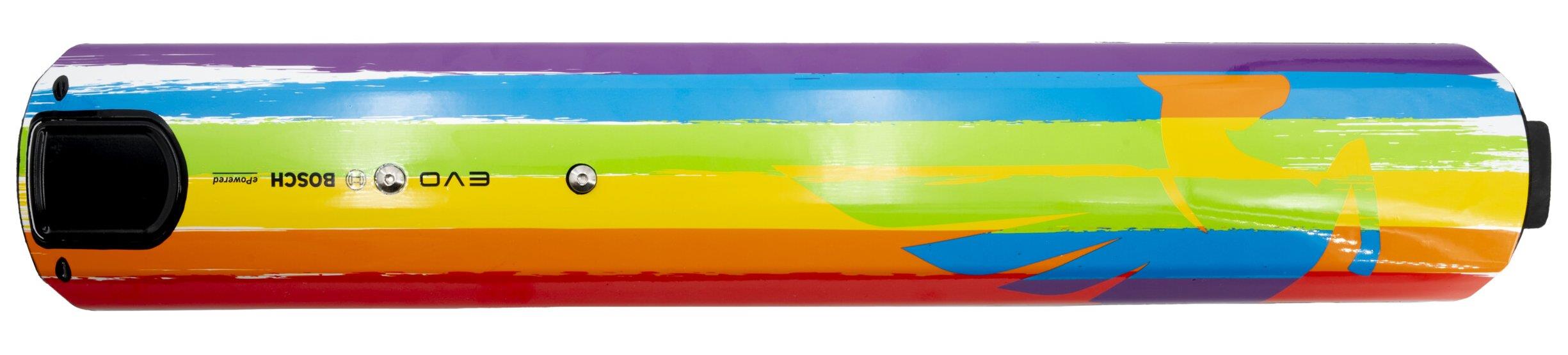 Pegasus Abdeckung für Powertube Akkus ab 2025 "Premio Design" Rainbow multicolor